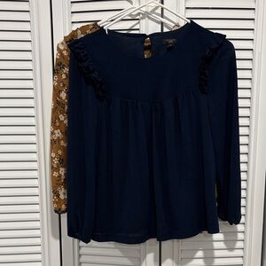 Ann Taylor Factory set of two Ruffle Blouses